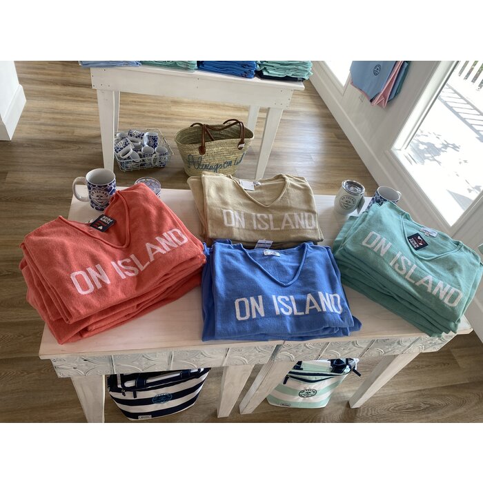 Coolest Summer Sweater Ever - Sand and White