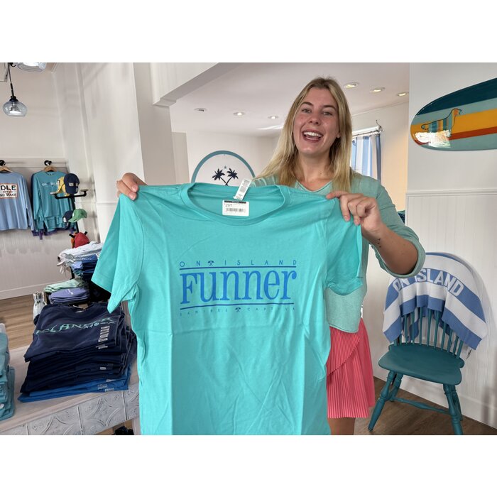 Funner Ladies Short Sleeve Crew Neck Aqua