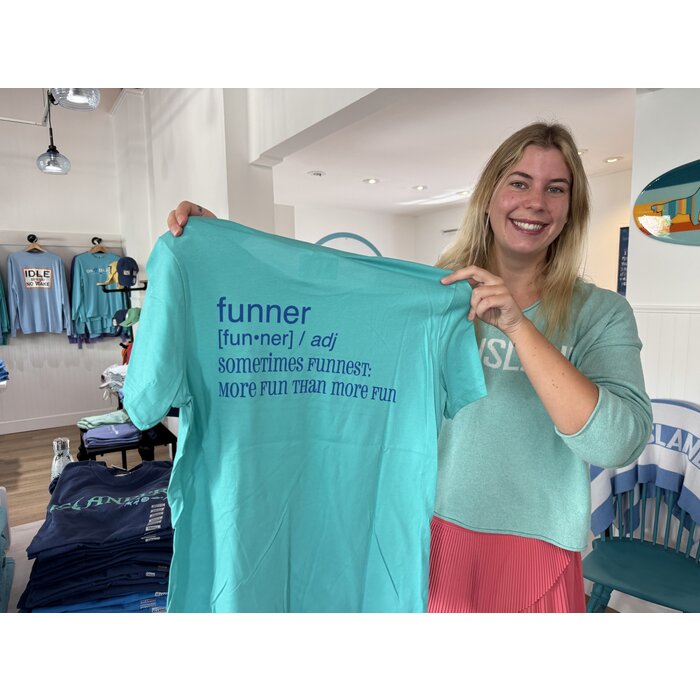 Funner Ladies Short Sleeve Crew Neck Aqua