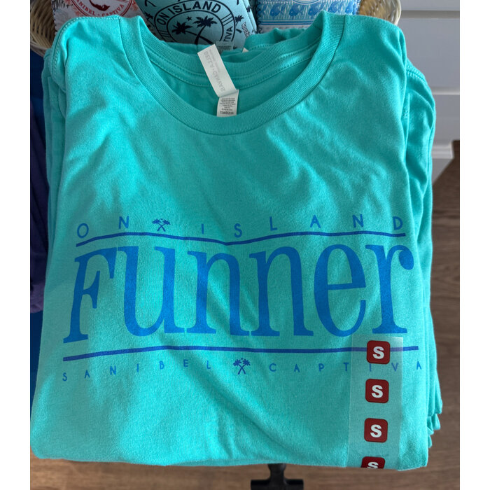 Funner Ladies Short Sleeve Crew Neck Aqua