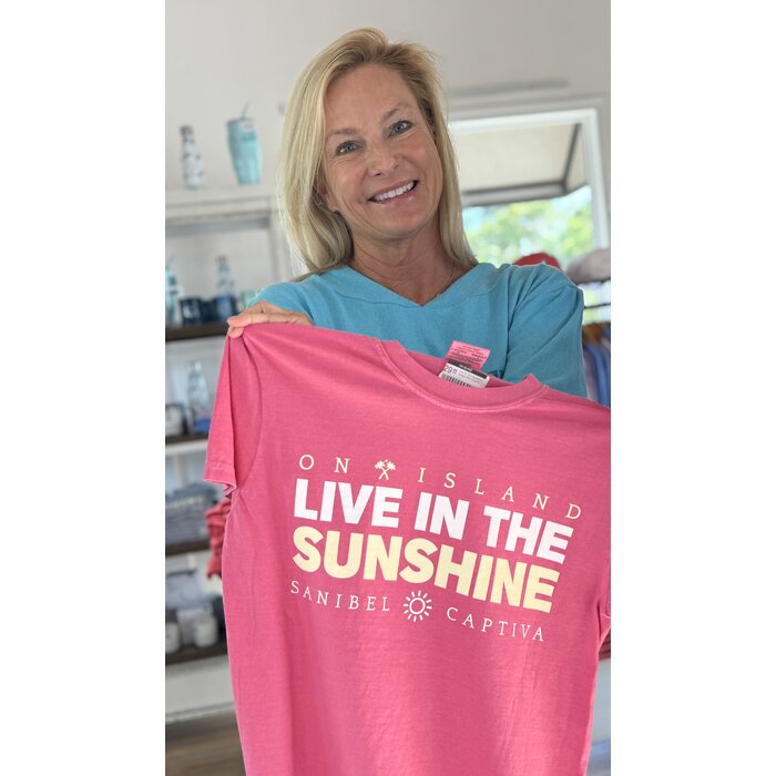 Live In The Sunshine Unisex Short Sleeve Coral