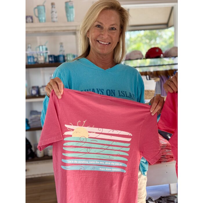 Live In The Sunshine Unisex Short Sleeve Coral