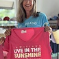 Live In The Sunshine Ladies V-Neck Pink