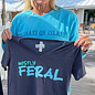 Mostly Feral Ladies Short Sleeve V-Neck Dk Gray
