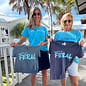 Mostly Feral Ladies Short Sleeve V-Neck Dk Gray