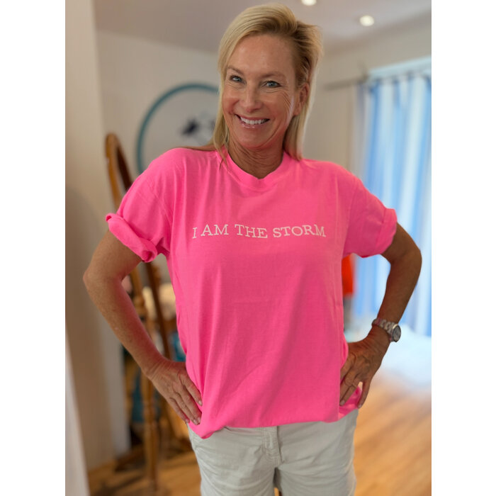 I AM THE STORM - Unisex Short Sleeve - Neon Pink
