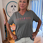 Lucky Dog Ladies V-Neck Gray