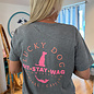 Lucky Dog Ladies V-Neck Gray