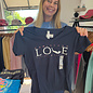 LOVE Ladies Short Sleeve V-Neck Navy