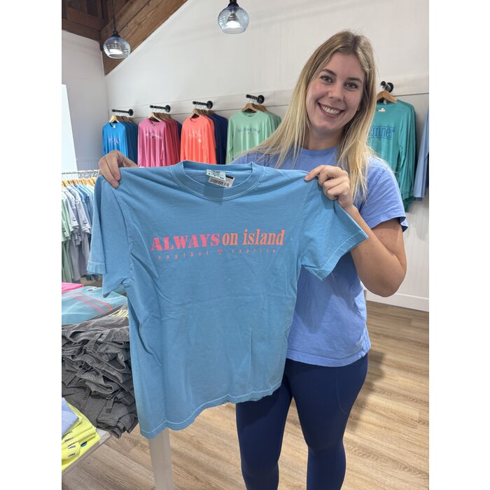 Always on Island/Beach Thing Unisex Short Sleeve Aqua