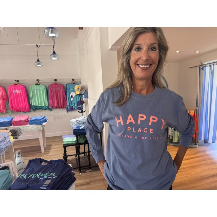 Happy Place Unisex Long Sleeve Gray