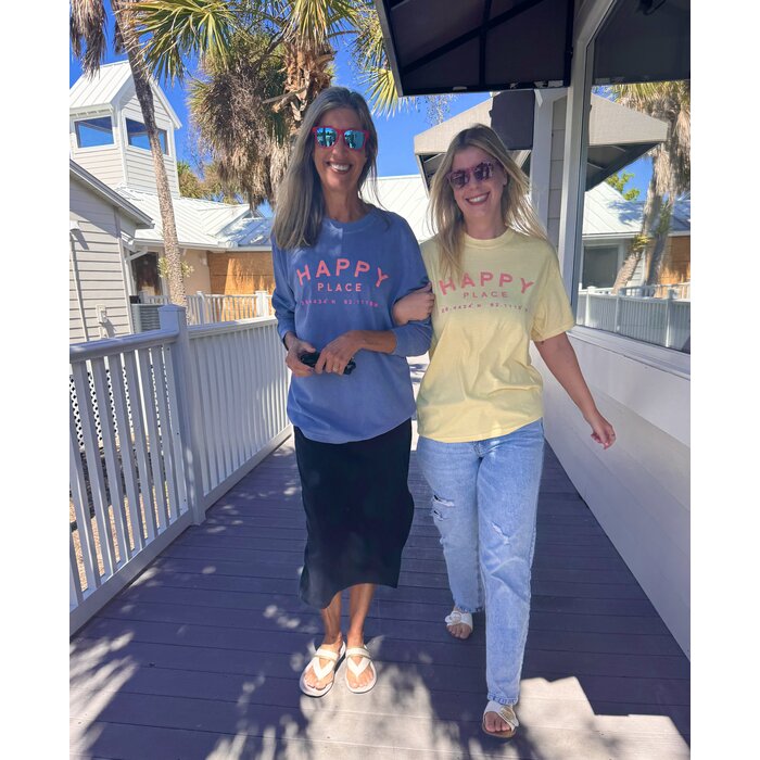 Happy Place Unisex Long Sleeve Gray