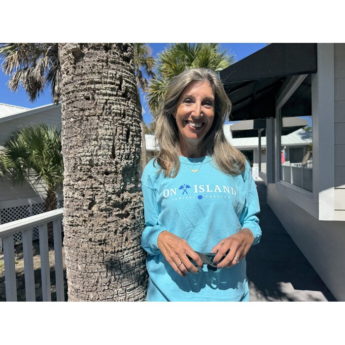 Tri Color Map Unisex Long Sleeve Aqua