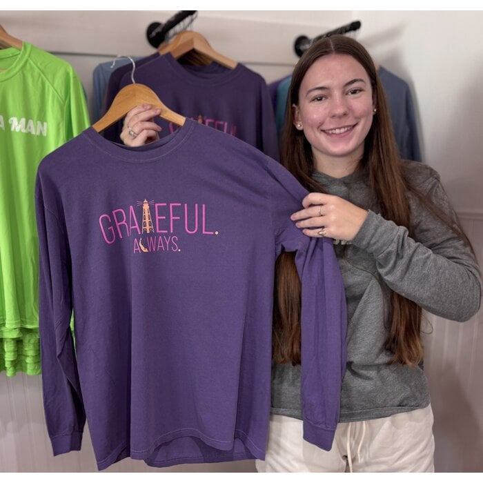 Grateful Always Unisex Long Sleeve - Purple