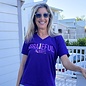Grateful Always Ladies Short Sleeve V-Neck - Purple