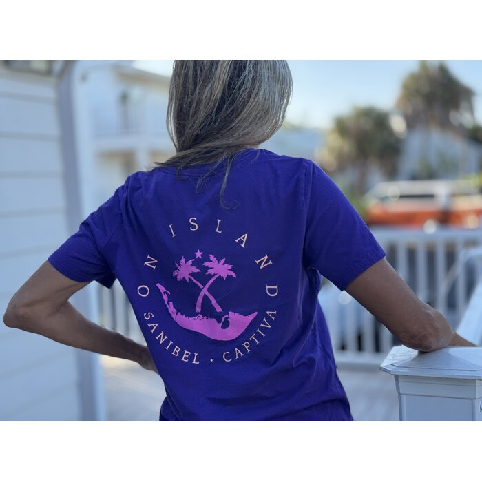 Grateful Always Ladies Short Sleeve V-Neck - Purple