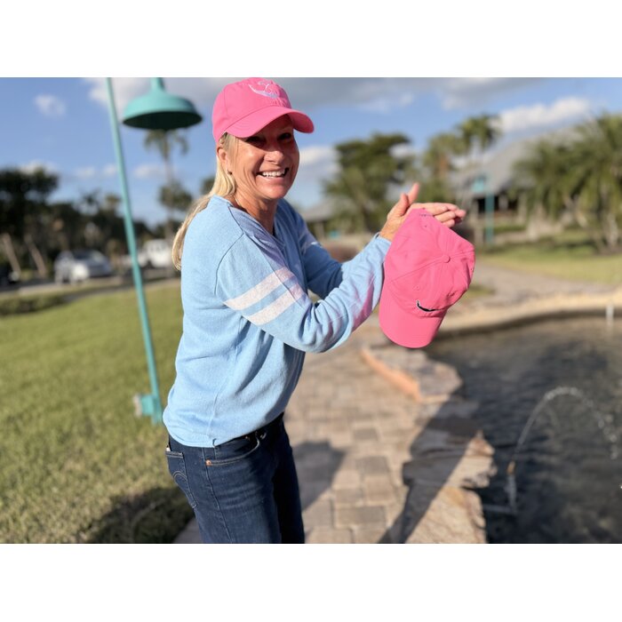 Map & Logo Hat- Ladies Fit Performance - Bright Pink