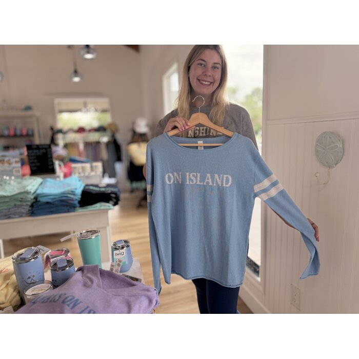 Coolest Summer Sweater Ever - Blue w/Stripes