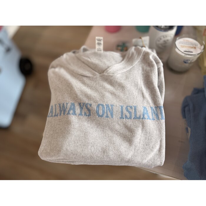 Ladies Mock Hoodie - Light Gray