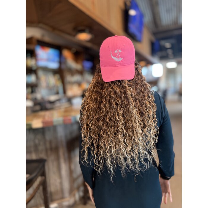 Map & Logo Hat- Ladies Fit Performance - Bright Pink