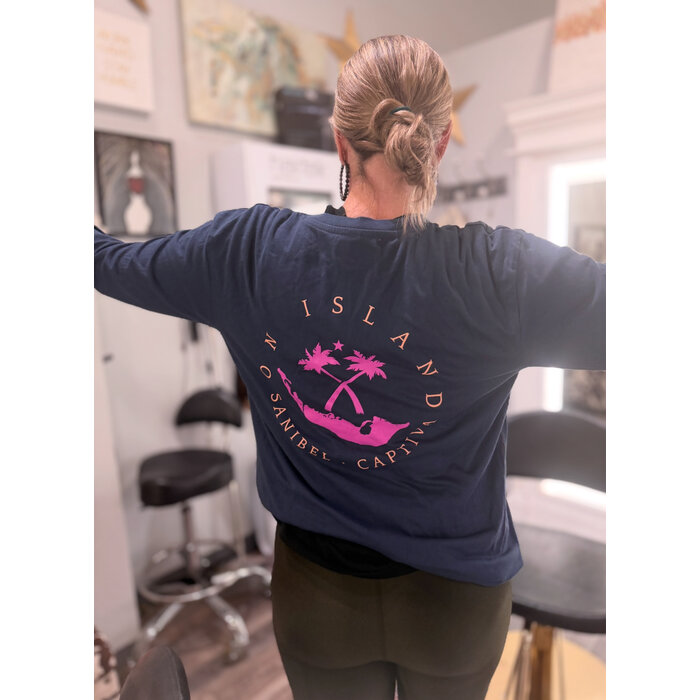 Grateful Always Ladies Long Sleeve - Navy