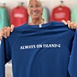 Always on Island/SanCap Stats Unisex L/S Blue