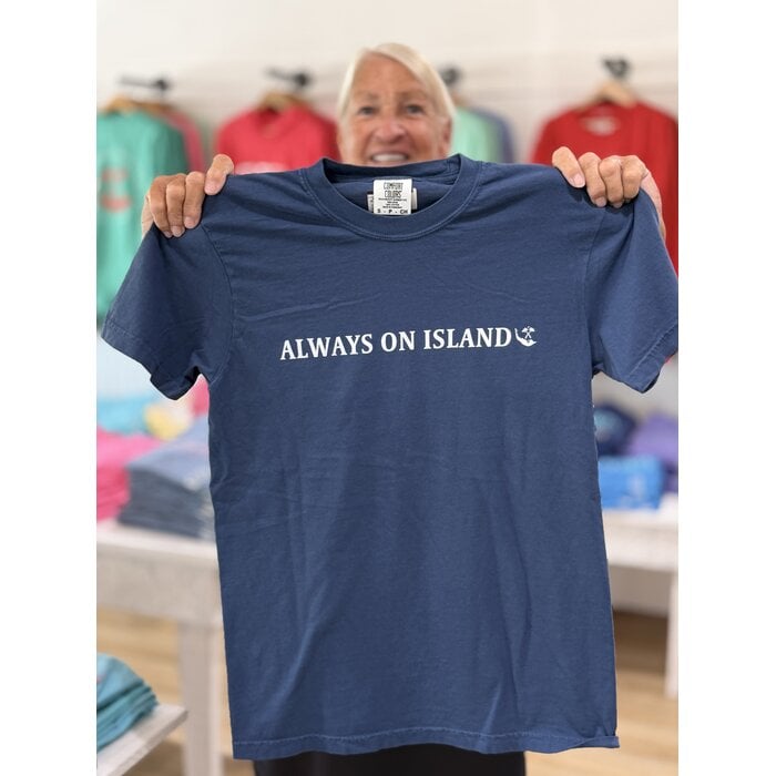 Always on Island/SanCap Stats Unisex S/S Navy