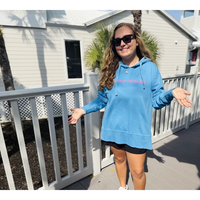 Always on Island Ladies Hooded Sweatshirt