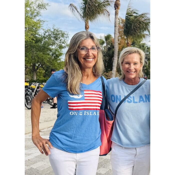 Flag Tee for a Boat - Ladies vneck