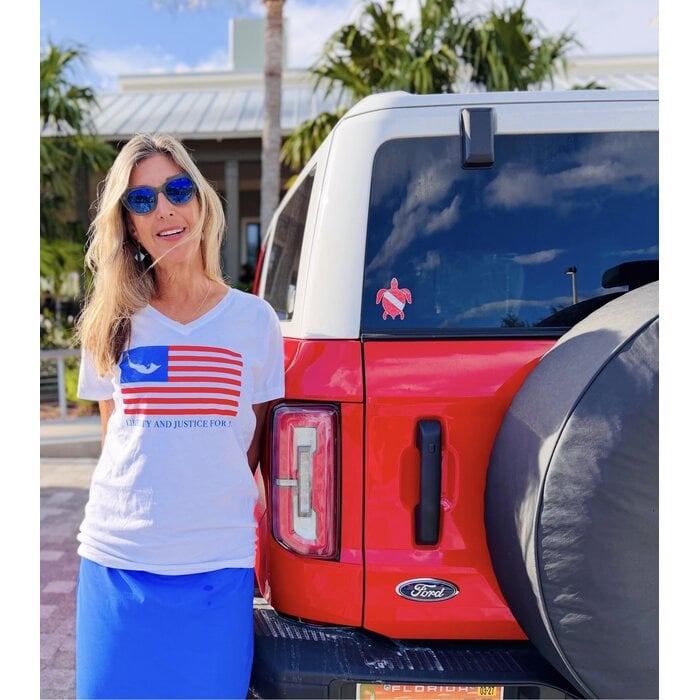 Liberty and Justice for All - Ladies V-Neck