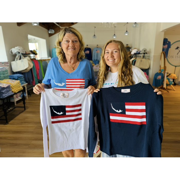 Flag Sweaters - Ladies Navy