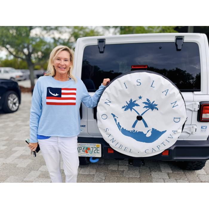 Flag Sweaters - Ladies Light Blue