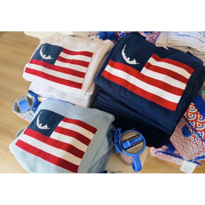 Flag Sweaters - Ladies Light Blue