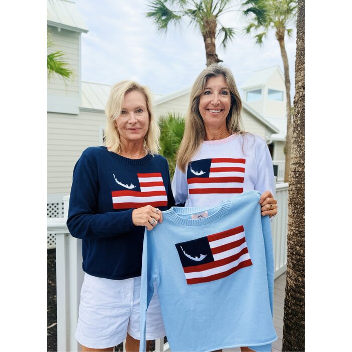 Flag Sweaters - Ladies Light Blue