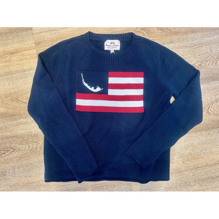 Flag Sweaters - Ladies Navy