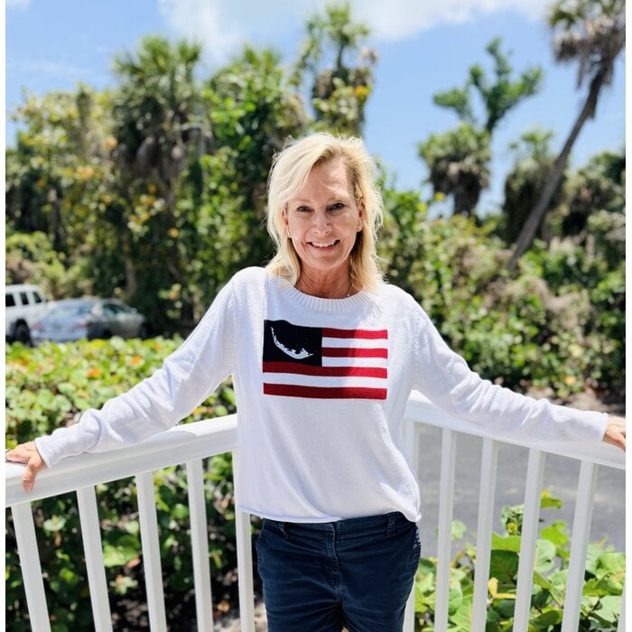 Flag Sweaters - Ladies White