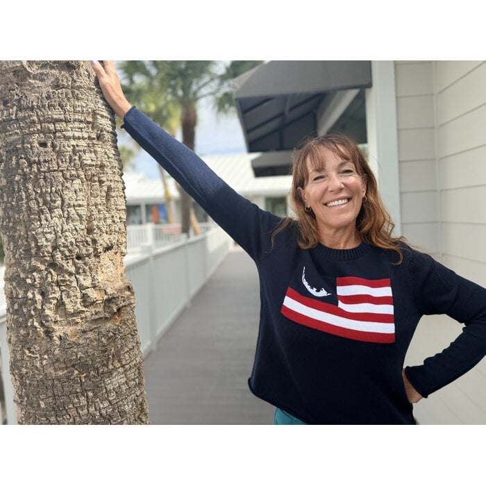 Flag Sweaters - Ladies Navy