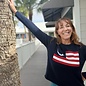 Flag Sweaters - Ladies Navy