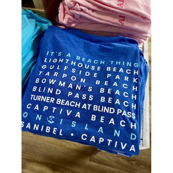 Seas The Day Ladies Short Sleeve V-Neck - Blue