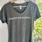 SanCap Stats Ladies Short Sleeve V-neck - Grey