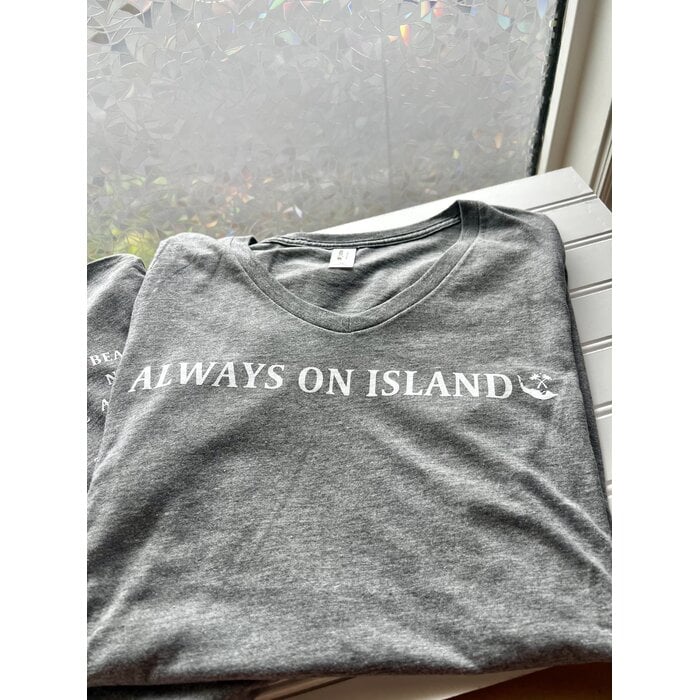 SanCap Stats Ladies Short Sleeve V-neck - Grey