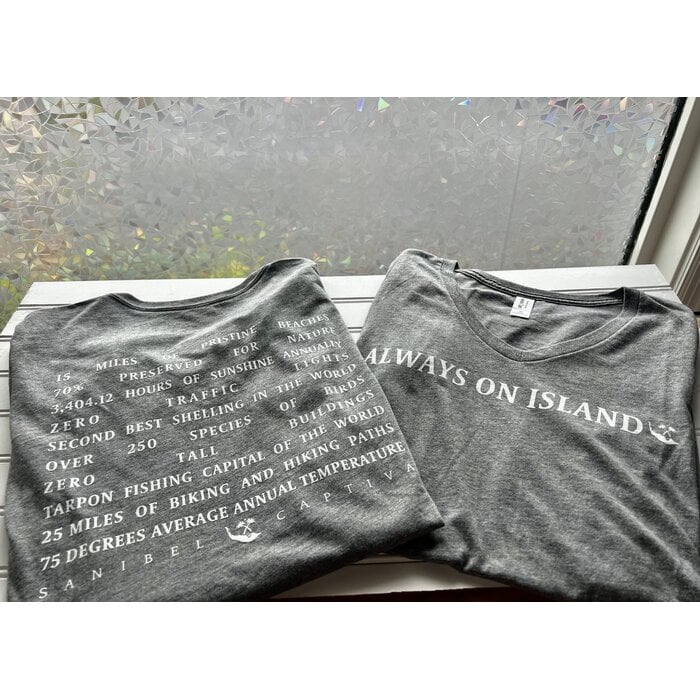 SanCap Stats Ladies Short Sleeve V-neck - Grey