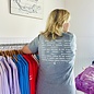 SanCap Stats Ladies Short Sleeve V-neck - Grey