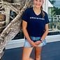 SanCap Stats Ladies Short Sleeve V-neck - Navy