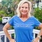 Let's Flocking Go - Ladies Vneck Blue Grey