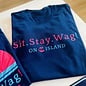 Sit. Stay. Wag! Unisex Short Sleeve Tee - Navy