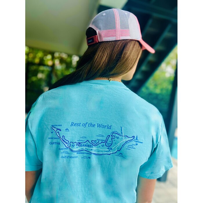 Tri Color Map Unisex Short Sleeve Mint