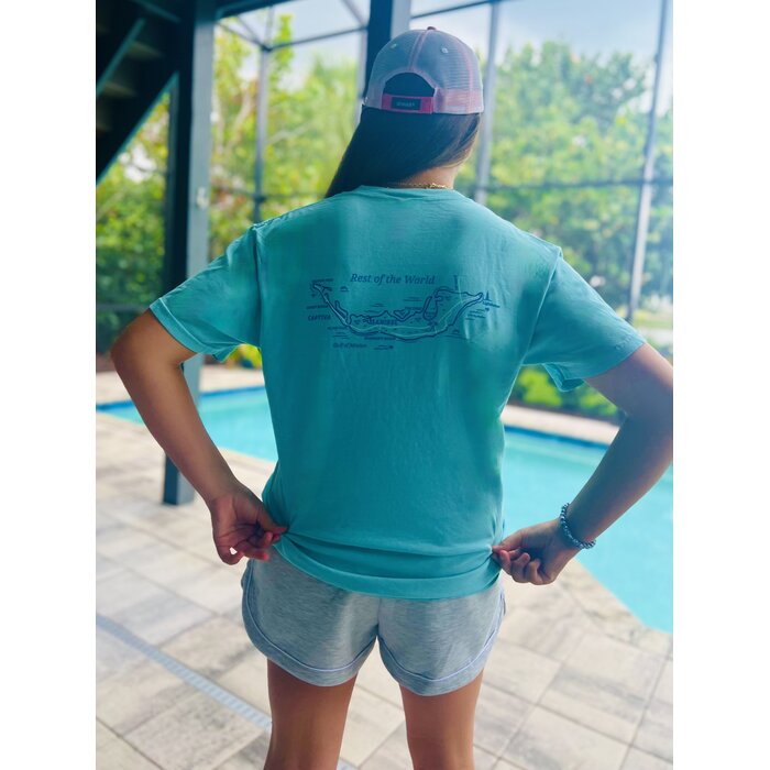 Tri Color Map Unisex Short Sleeve Mint