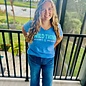 Wild Thing Ladies V-neck Short Sleeve - Blue