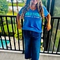 Wild Thing Ladies V-neck Short Sleeve - Blue